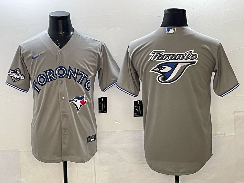 Men 2025 Nike Toronto Blue Jays Blank Grey Game MLB Jersey 06->toronto blue jays->MLB Jersey